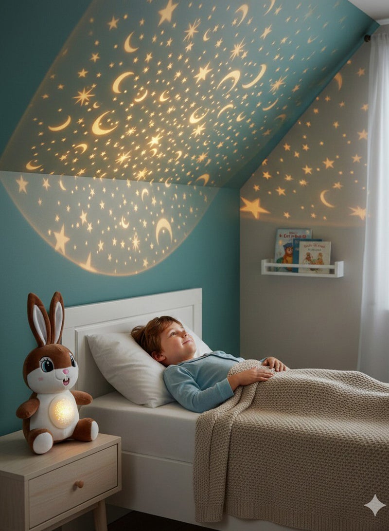 Toyland Bunny Sleep Soother Plush Toy with Music & Star Light Projection – Baby Bedtime Companion - Image 3